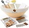 Superbaking Bread Proofing Basket, Round 9 inch Sourdough Starter Kit, Proofing Basket for Bread baking, Bread Making Supplies Tools, Banneton Basket Gift Set
